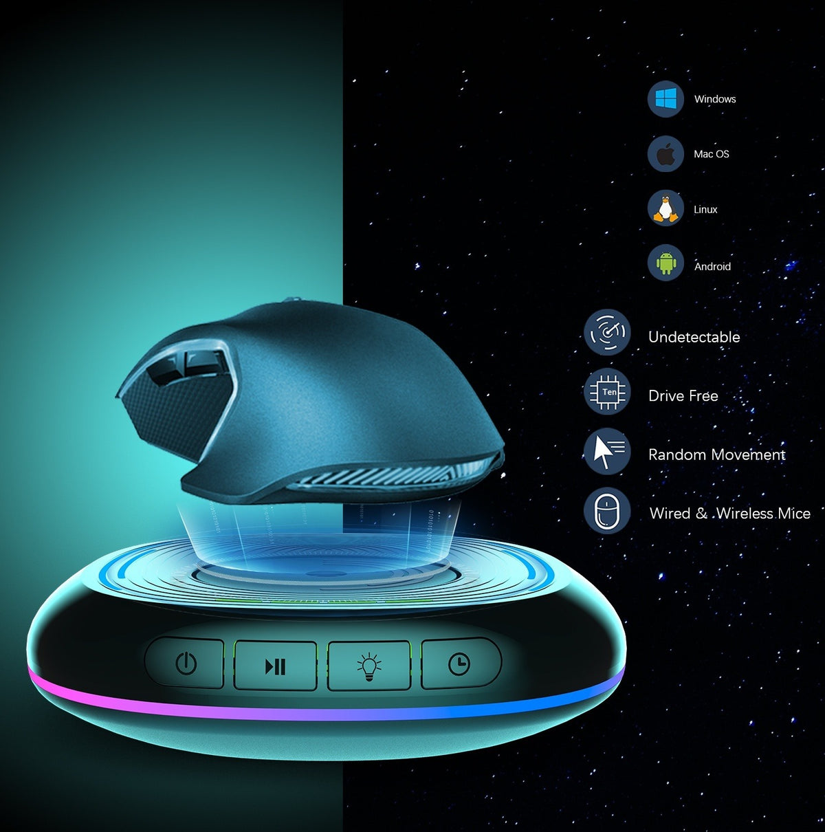 USB Virtual Mouse Jiggler Anti-Sleep