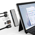 Surface Pro 11/10/9/X USB C Hub, 6-in-1 Surface Pro Dock with Thunderbolt 4